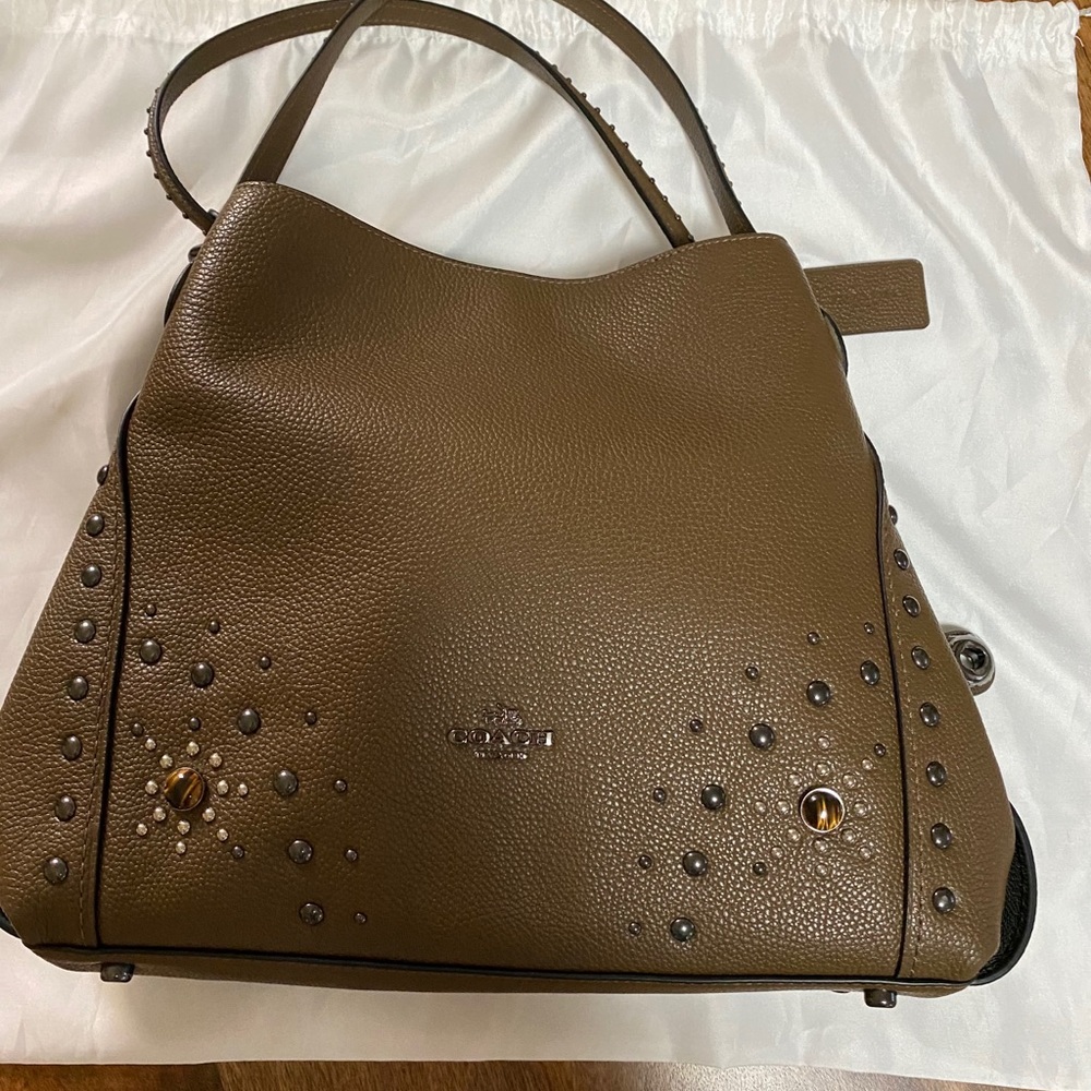 Coach Edie 31 Western Rivet Olive NWOT 1/17 end